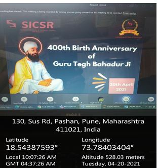 400th Birth Anniversary of Tej Bahadur Singh Ji